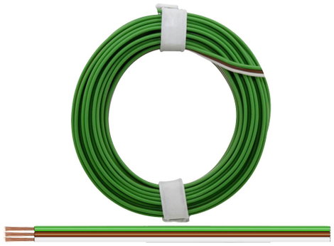 Donau Elektronik 325-485 Huzal 3 x 0.25 mm² Zöld, Barna, Fehér 5 m