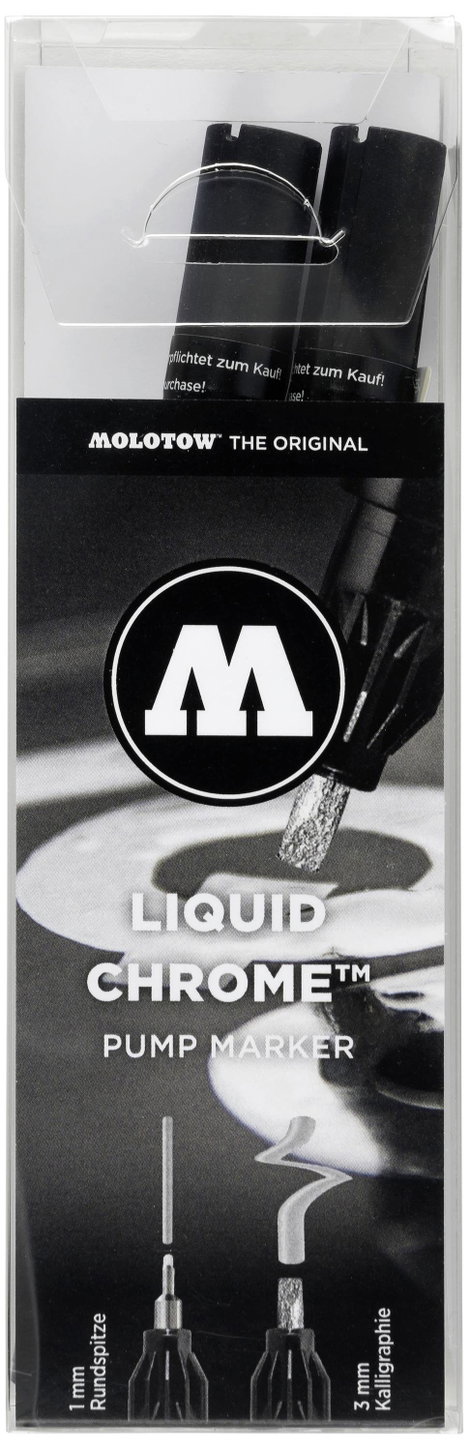 MOLOTOW LIQUID CHROME MO703115 Lakk jelölő Króm 1 mm, 3 mm 2. kép
