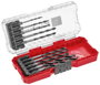 Einhell 108733 Fa spirál fúró készlet 10 részes 3 mm, 4 mm, 5 mm, 6 mm, 7 mm, 8 mm 1 készlet bélyegkép