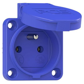 PC Electric 104-0bs Földelt csatlakozó aljzat IP54 Kék