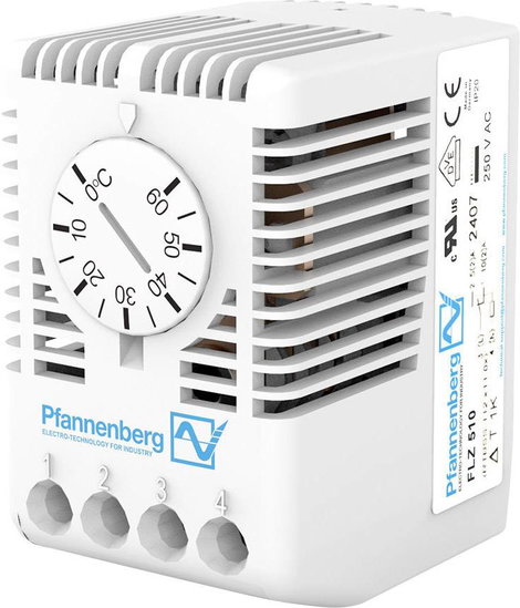 Pfannenberg Kapcsolószekrény termosztát FLZ 510 THERM. 3K 0°..+60°C 250 V/AC 1 váltó (H x Sz x Ma) 4 2. kép