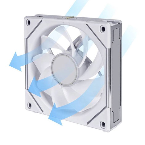 Lian Li Lian Li UNI FAN SL-INF 120 ARGB Reverse Blade PWM Lüfter - 120mm, weiß Számítógépház ventilá 6. kép