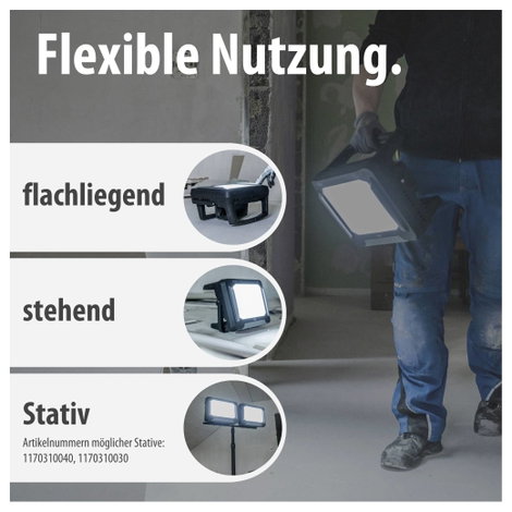 Brennenstuhl Multi Battery 10050 MH Akkus építkezési fényszóró EEK E (A - G) 100 W 12500 lm Hidegfeh 6. kép