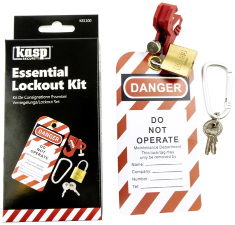 Kasp K81100 Reteszelő-/lockout készlet 145 mm Sárgaréz, Ezüst Kulcsos zár 3. kép