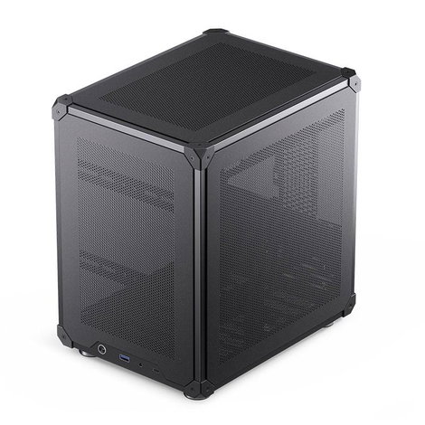 Jonsbo C6 Black Mikro torony Számítógép ház, Gaming doboz Fekete 2. kép