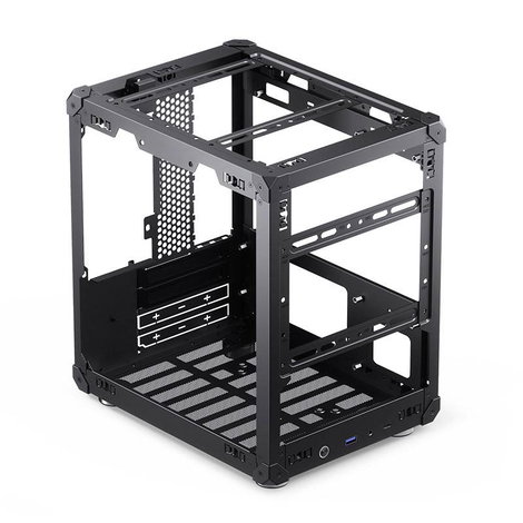 Jonsbo C6 Black Mikro torony Számítógép ház, Gaming doboz Fekete 5. kép