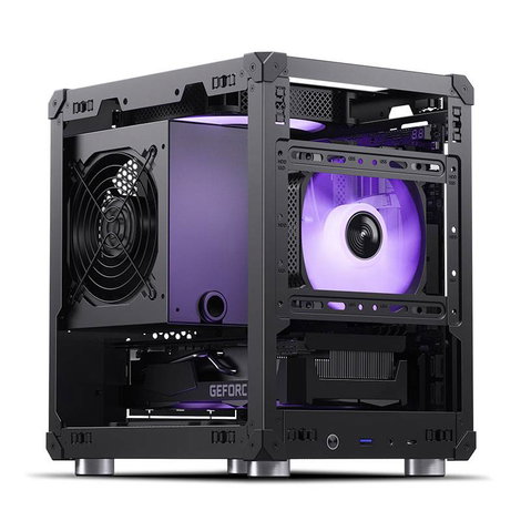 Jonsbo C6 Black Mikro torony Számítógép ház, Gaming doboz Fekete 7. kép