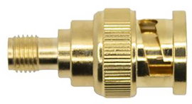 Mueller Electric BU-P4289 Adapterdugó BNC dugó - SMA alj Sárgaréz