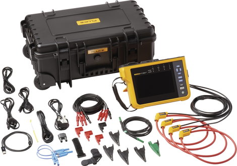 Fluke 1777, Power Quality Analyzer hálózat analizáló készülék adatgyűjtő funkcióval, lakatfogóval 3. kép