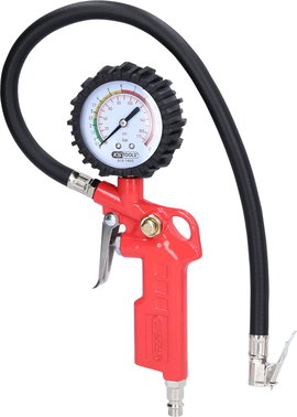 KS Tools 515.1950 Sűrített levegős gumiabroncs nyomásmérő, 0-11bar