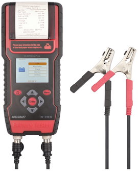 Autós akkuteszter nyomtatóval 12 V/24 V, VOLTCRAFT VC-BT12/24-Print