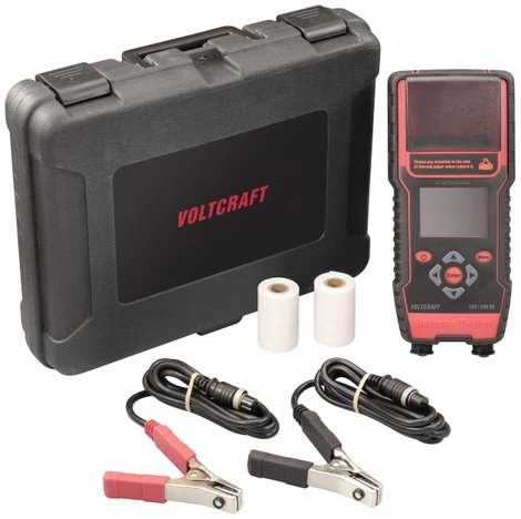 Autós akkuteszter nyomtatóval 12 V/24 V, VOLTCRAFT VC-BT12/24-Print 7. kép