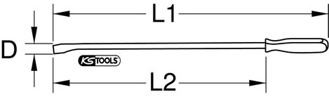 KS Tools 911.8101 Pry bar, 11x200mm 2. kép