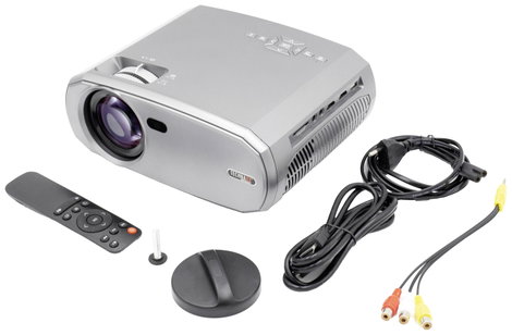 Technaxx Kivetítő TX-177 LCD Fényerő: 8500 lm 1920 x 1080 Full HD Ezüst 2. kép