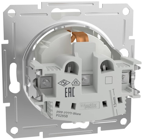 Schneider Electric Csatlakozó aljzat csapófedéllel Asfora Fehér (RAL 9003) EPH3170121D 5. kép