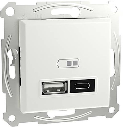 Schneider Electric USB dugalj Asfora Fehér (fényes) EPH2770421D 2. kép