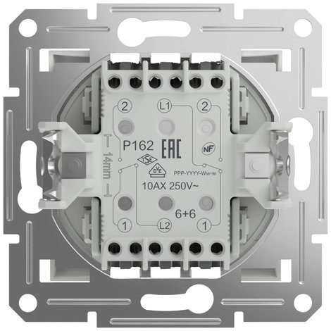 Schneider Electric Kettős váltókapcsoló Asfora Fehér (RAL 9003) EPH0670121D 3. kép