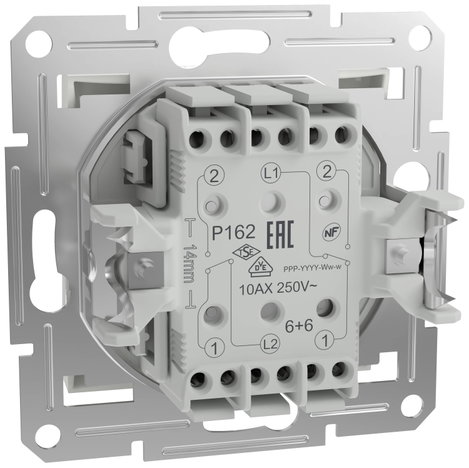 Schneider Electric Kettős váltókapcsoló Asfora Fehér (RAL 9003) EPH0670121D 5. kép