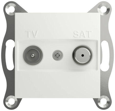 Schneider Electric TV-SAT átmenő csatlakozó Asfora Fehér (RAL 9003) EPH3470321D