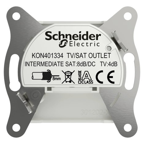 Schneider Electric TV-SAT átmenő csatlakozó Asfora Fehér (RAL 9003) EPH3470321D 3. kép