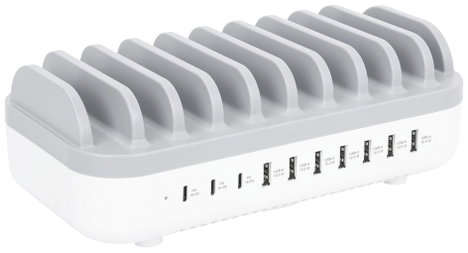 Manhattan 10-Port USB Power Delivery 120 W Töltő- és menedzsment rendszer Állomás iPhone® 14, 14 Pro