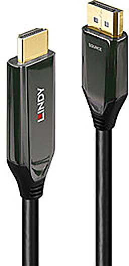 LINDY Kijelző csatlakozó / HDMI Átalakító kábel DisplayPort dugó, HDMI-A dugó 3.00 m Fekete 40932 Di