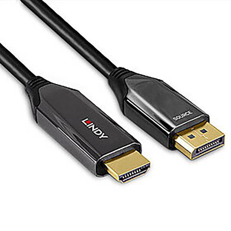LINDY Kijelző csatlakozó / HDMI Átalakító kábel DisplayPort dugó, HDMI-A dugó 3.00 m Fekete 40932 Di 3. kép