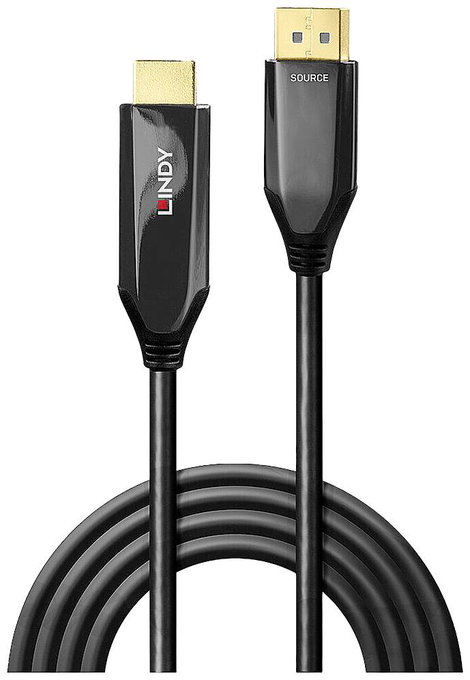 LINDY Kijelző csatlakozó / HDMI Átalakító kábel DisplayPort dugó, HDMI-A dugó 2.00 m Fekete 40931 Di 2. kép