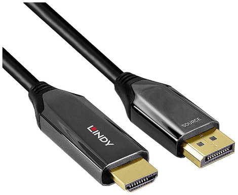 LINDY Kijelző csatlakozó / HDMI Átalakító kábel DisplayPort dugó, HDMI-A dugó 2.00 m Fekete 40931 Di 3. kép