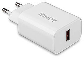 LINDY 18W USB Typ A Charger USB-s töltőkészülék 18 W Beltér Kimeneti áram (max.) 3 A Kimenetek száma