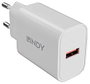 LINDY 18W USB Typ A Charger USB-s töltőkészülék 18 W Beltér Kimeneti áram (max.) 3 A Kimenetek száma 3. bélyegkép