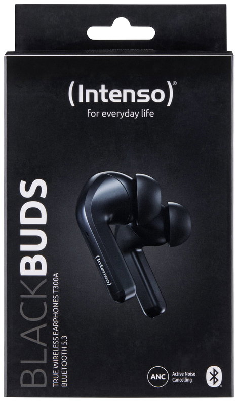 Intenso T300A In Ear headset Bluetooth® Stereo Fekete Noise Cancelling Elemtöltés kijelzés, Headset, 11. kép