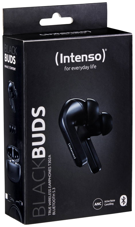 Intenso T300A In Ear headset Bluetooth® Stereo Fekete Noise Cancelling Elemtöltés kijelzés, Headset, 12. kép