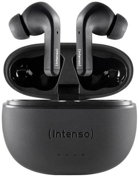 Intenso T300A In Ear headset Bluetooth® Stereo Fekete Noise Cancelling Elemtöltés kijelzés, Headset, 2. kép