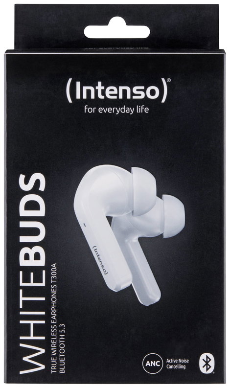 Intenso T302A In Ear headset Bluetooth® Stereo Fehér Noise Cancelling Elemtöltés kijelzés, Headset,  11. kép