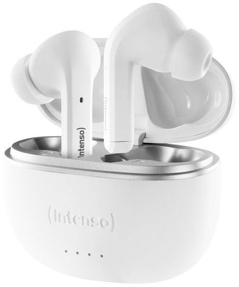 Intenso T302A In Ear headset Bluetooth® Stereo Fehér Noise Cancelling Elemtöltés kijelzés, Headset,  6. kép