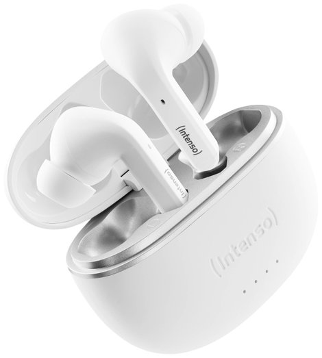 Intenso T302A In Ear headset Bluetooth® Stereo Fehér Noise Cancelling Elemtöltés kijelzés, Headset,  7. kép