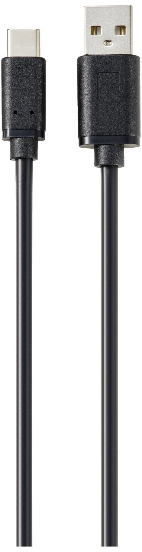 Renkforce USB kábel USB 2.0 USB-C® dugó, USB-A dugó 1.80 m Fekete Tejes árnyékolás RF-5720398 2. kép