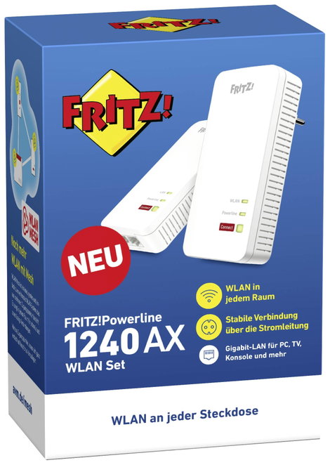AVM FRITZ!Powerline 1240 AX Powerline WLAN kezdő készlet 20003021 1.2 GBit/s 4. kép