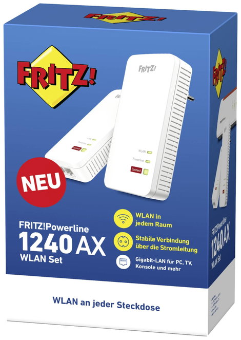 AVM FRITZ!Powerline 1240 AX Powerline WLAN kezdő készlet 20003021 1.2 GBit/s 5. kép