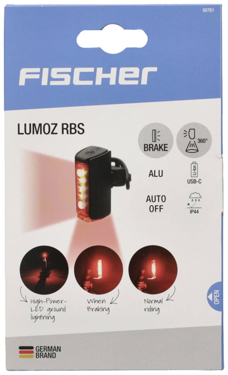 FISCHER FAHRRAD PLUS TWIN STOP Kerékpár hátsó világítás LED Fekete 4. kép