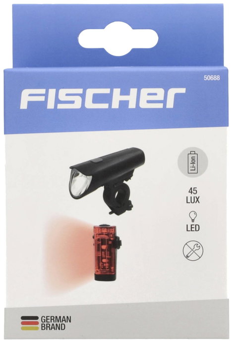 FISCHER FAHRRAD 45 LUX, small-box Kerékpár világítás készlet LED Fekete 10. kép
