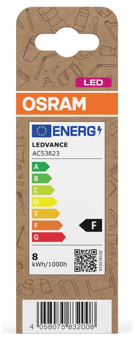 OSRAM 4058075832008 LED EEK F (A - G) E14 Gyertya forma 7.5 W = 60 W Melegfehér (Ø x H) 39 mm x 115 3. kép