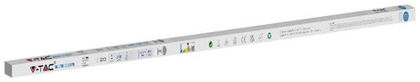 V-TAC LED csövek EEK: F (A - G) G13 Cső forma T8 20 W Semleges fehér (Ø x Ma) 28 mm x 1500 mm 1 db 2. kép