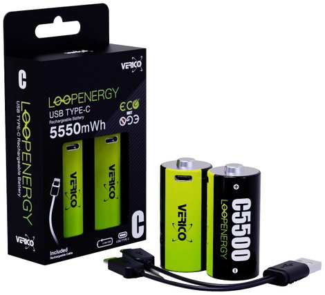 Babyakku Verico LoopEnergy Lítiumion 1.5 V 3700 mAh 2 db 3. kép