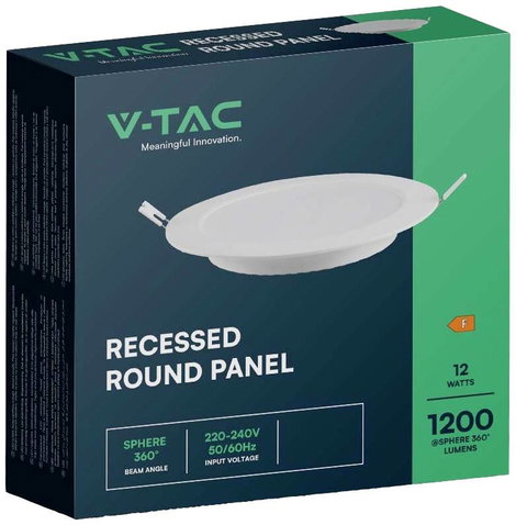 V-TAC 7862 LED-es beépíthető panel EEK: F (A - G) 12 W Semleges fehér Fehér 3. kép