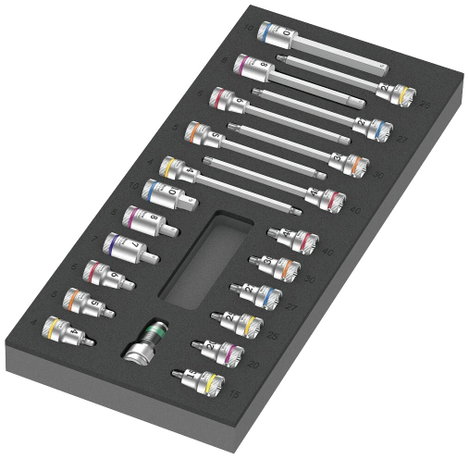 Wera 9723 05150113001 TORX, Belső hatlap Zyklop racsni 22 részes
