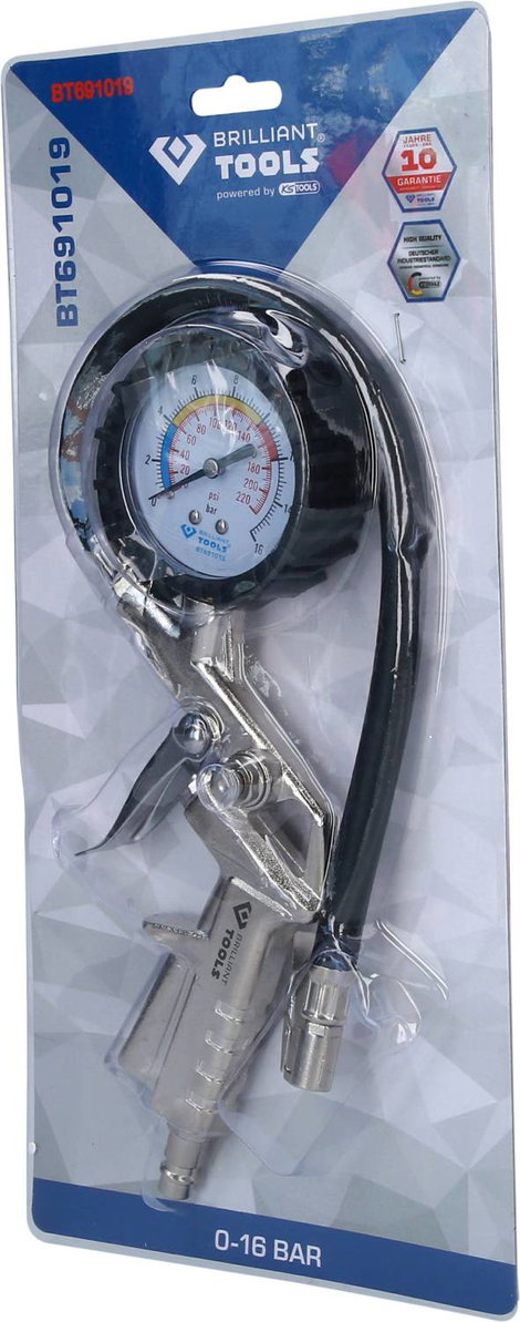 Gumiabroncs nyomásmérő, 0-16 bar Brilliant Tools BT691019 3. kép