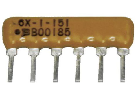 Bourns 4605X-101-103LF Ellenállás hálózat 10 kΩ THT SIP-5 0.2 W 1 db