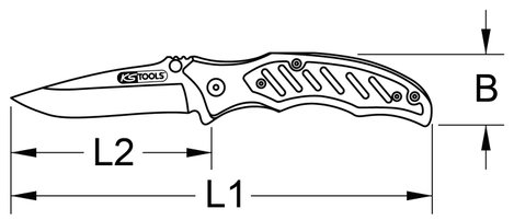 KS Tools 907.2225 9072225 Összecsukható kés 7. kép